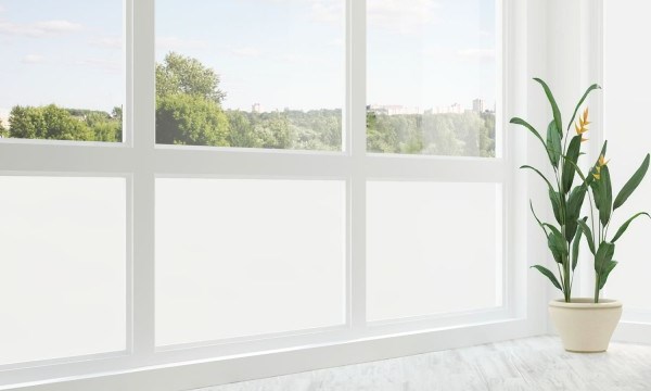Fensterfolie Sichtschutzfolie Milchglasfolie Matt Fein Silber Innen & Außen