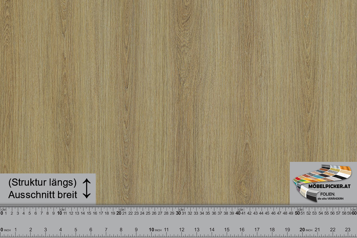 Holz: Eiche mittelbraun seidenglanz ArtNr: MPCSNF66 für Tisch, Treppe, Wand, Küche, Möbel