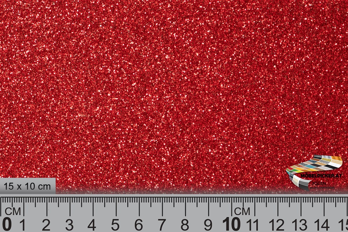Glitzerfolie Glitter Rot MPGLR8 für Wände, Raumteiler, Säulen, Werbeständer, Werbebanner