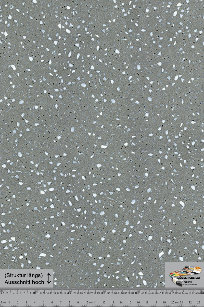 Stein: Terrazzo hellgrau Eisglanz ArtNr: MPNS896 für Esstisch, Wohnzimmertisch, Küchentisch, Tische, Sideboard und Schlafzimmerschränke