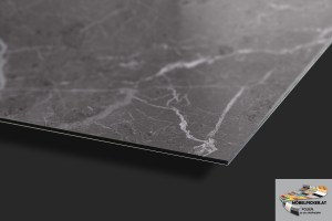 Alu-Design-Platte Aragon dunkel - Aluminiumverbundplatte für Küchenrückwände, Fliesenspiegel, Fliesenrückwände, Küchen