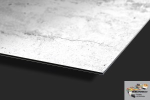 Alu-Design-Platte Travertin Weiß - Aluminiumverbundplatte für Küchenrückwände, Fliesenspiegel, Fliesenrückwände, Küchen